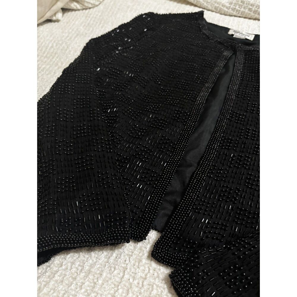 Mark & John by Gopal M VTG Silk Beaded Jacket Luxury Whimsigoth Fairygrunge Goth